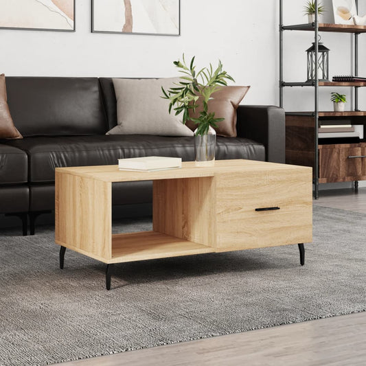 vidaXL Coffee Table Sonoma Oak 90x50x40 cm Engineered Wood