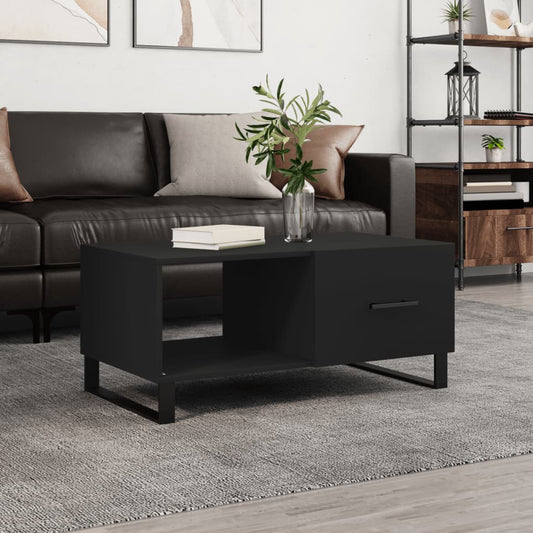 vidaXL Coffee Table Black 90x50x40 cm Engineered Wood