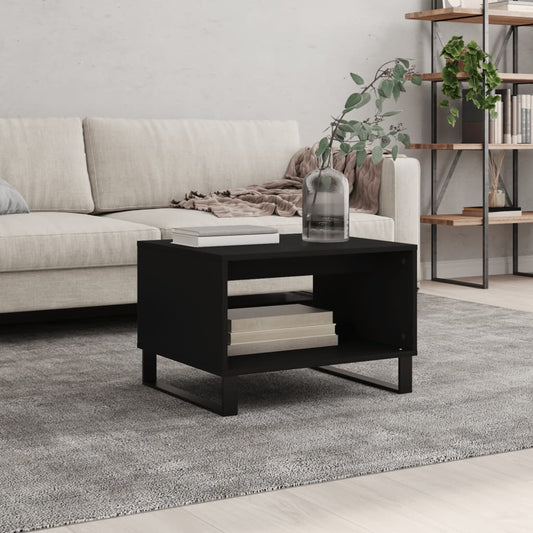 vidaXL Coffee Table Black 60x50x40 cm Engineered Wood