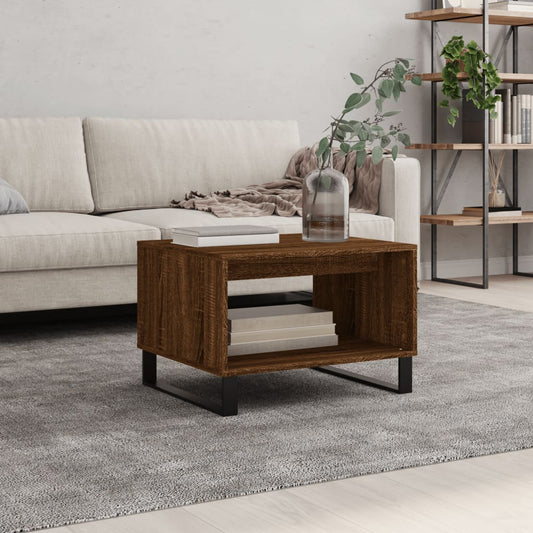 vidaXL Coffee Table Brown Oak 60x50x40 cm Engineered Wood