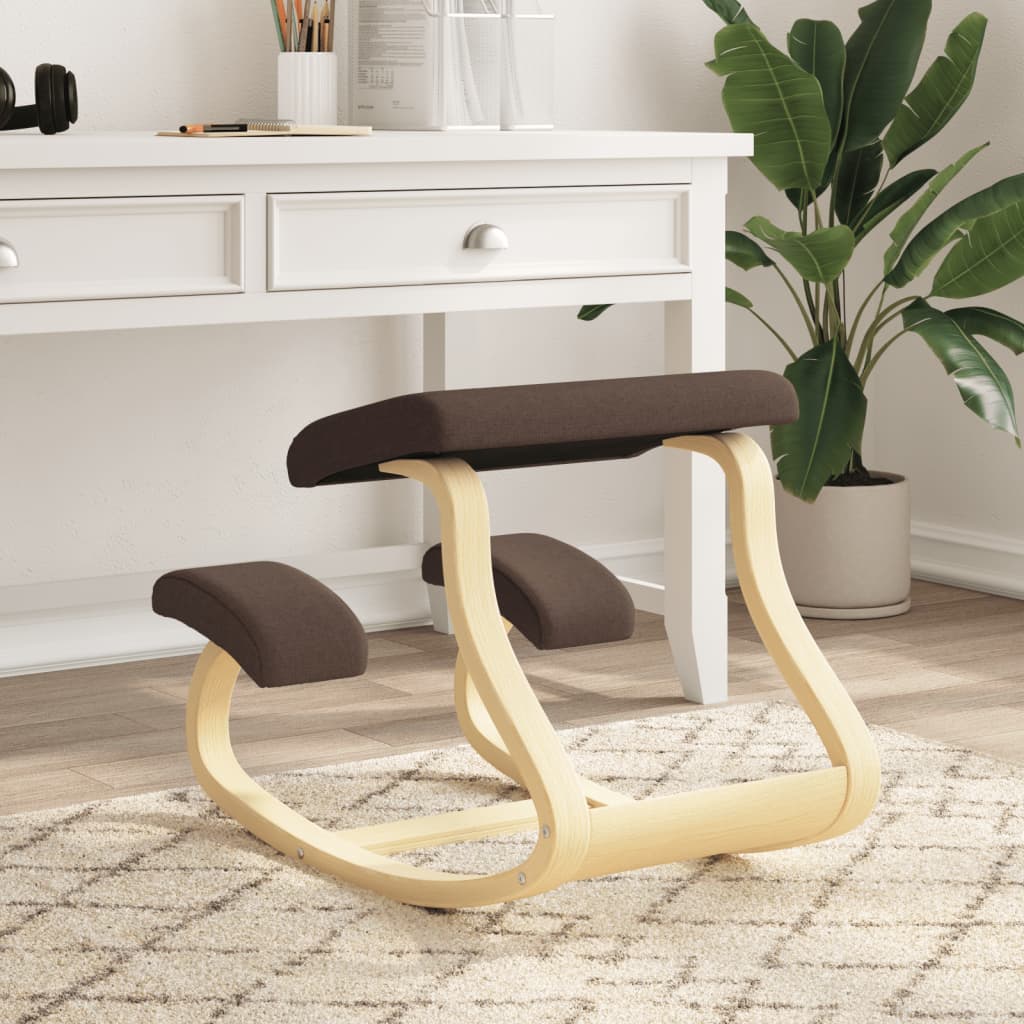 vidaXL Kneeling Chair Brown 48x71x51 cm Birch Plywood