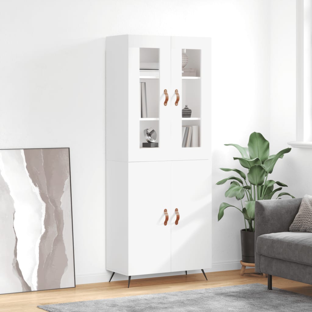 vidaXL Highboard White 69.5x34x180 cm Engineered Wood