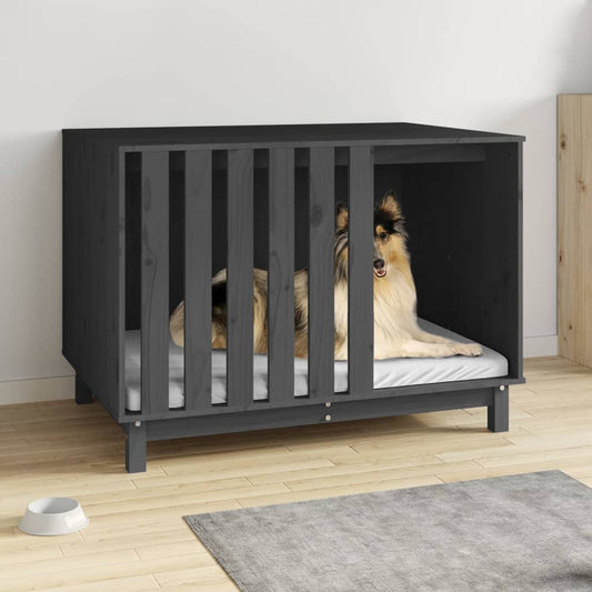 vidaXL Dog House Grey 100x70x72 cm Solid Wood Pine
