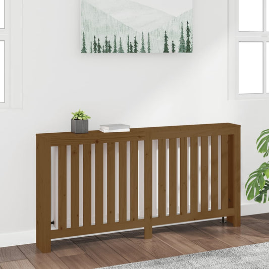 vidaXL Radiator Cover Honey Brown 169x19x84 cm Solid Wood Pine
