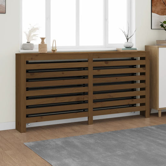 vidaXL Radiator Cover Honey Brown 169x19x84 cm Solid Wood Pine