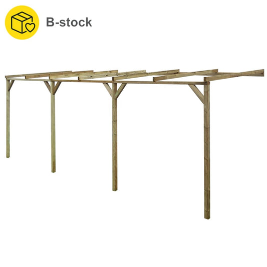 vidaXL B-Stock Lean-To Pergola 2x6x2.2 m Impregnated Solid Wood Pine