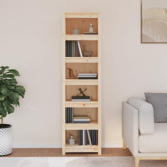 vidaXL Book Cabinet 50x35x183 cm Solid Wood Pine