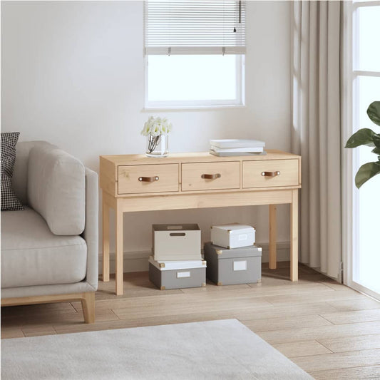 vidaXL Console Table 114x40x75 cm Solid Wood Pine