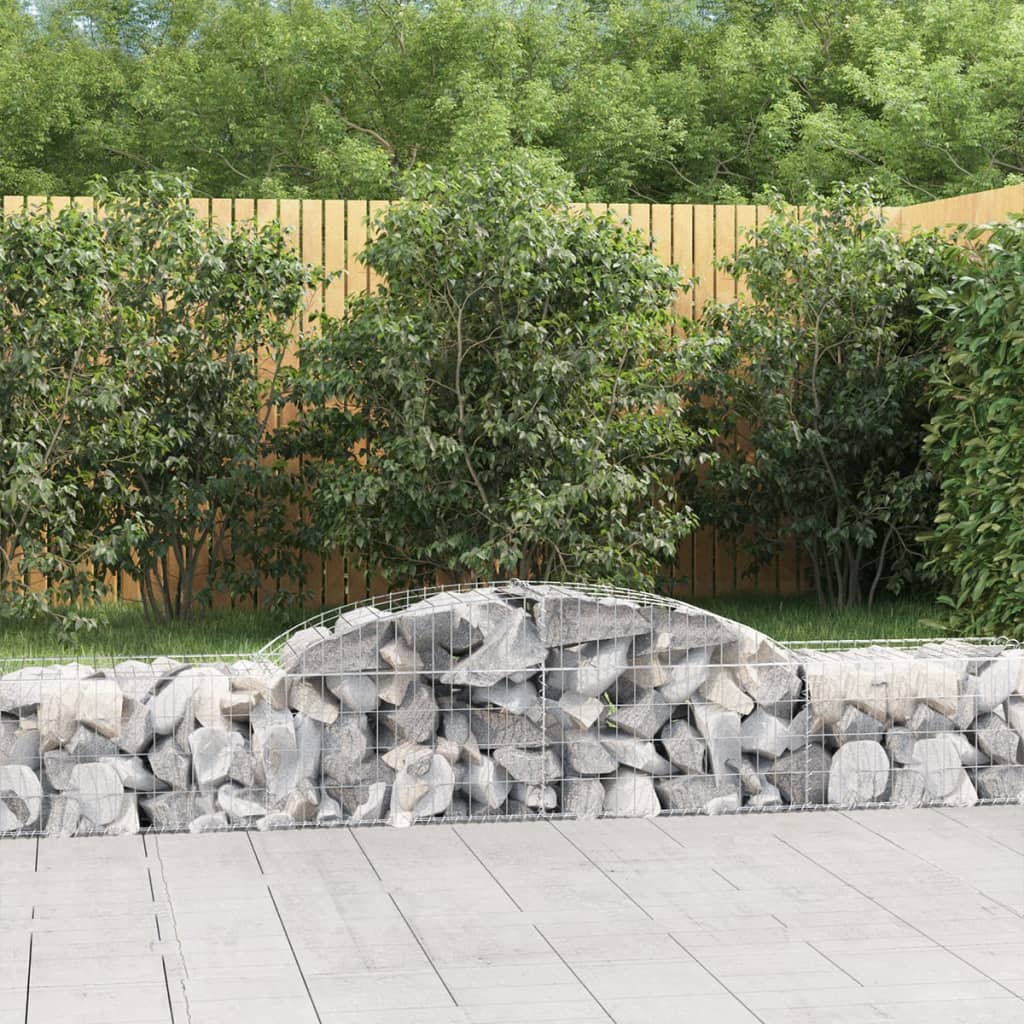 vidaXL Arched Gabion Baskets 11 pcs 300x50x40/60 cm Galvanised Iron