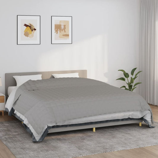 vidaXL Weighted Blanket Grey 220x260 cm 11 kg Fabric