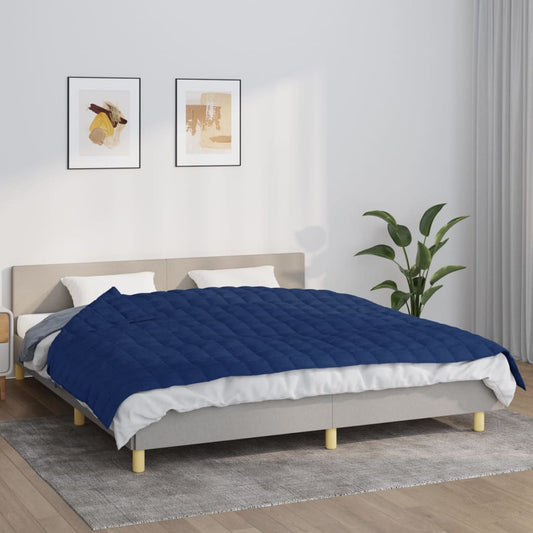 vidaXL Weighted Blanket Blue 155x220 cm 11 kg Fabric