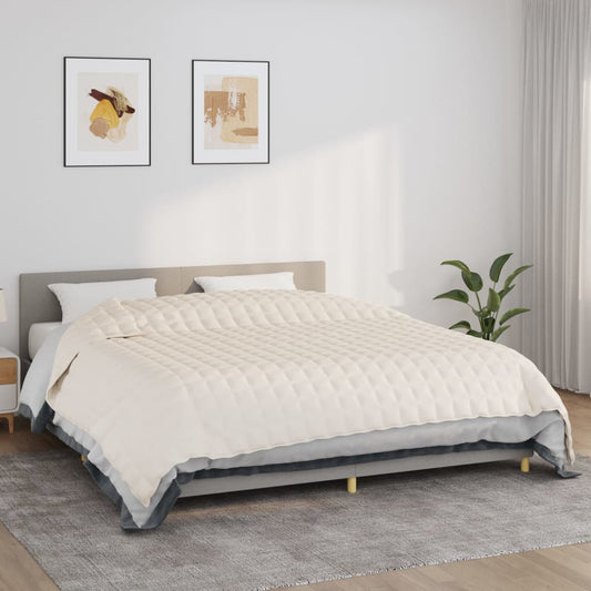 vidaXL Weighted Blanket Light Cream 235x290 cm 15 kg Fabric