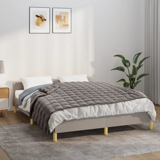 vidaXL Weighted Blanket Grey 138x200 cm Single 6 kg Fabric