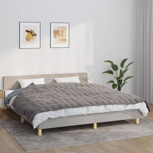 vidaXL Weighted Blanket Grey 155x220 cm 7 kg Fabric