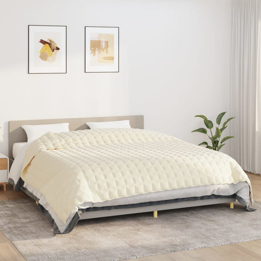 vidaXL Weighted Blanket Light Cream 220x260 cm 11 kg Fabric