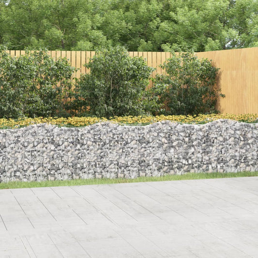 vidaXL Arched Gabion Raised Bed 800x50x100 cm Galvanised Iron