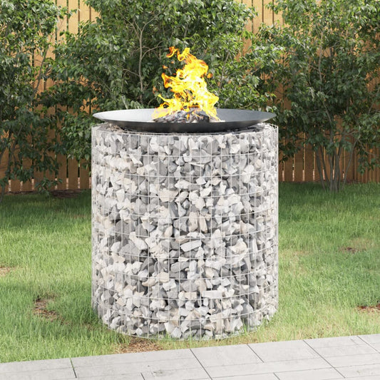 vidaXL Gabion Fire Pit Ì÷ 100 cm Galvanised Iron