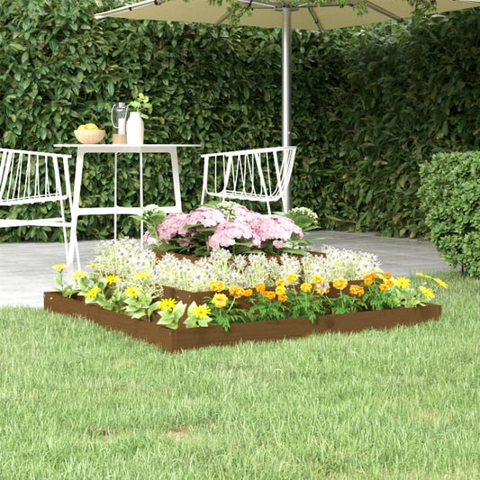 vidaXL Planter Honey Brown 110x110x27 cm Solid Wood Pine