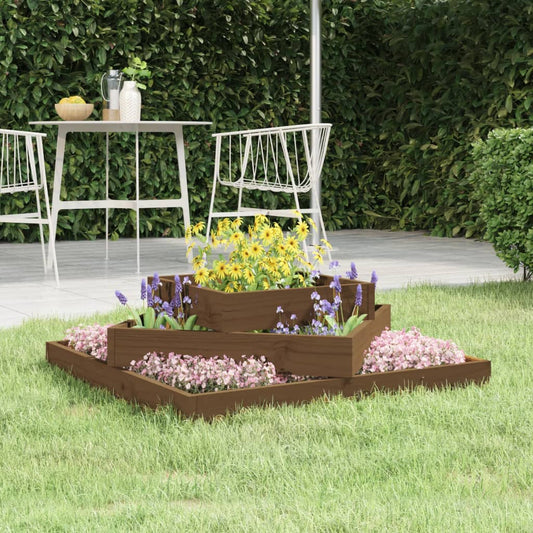 vidaXL Planter Honey Brown 83x83x27 cm Solid Wood Pine