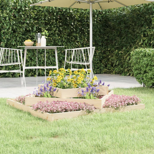 vidaXL Planter 112x112x27 cm Solid Wood Pine