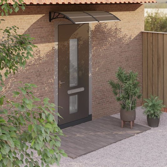 vidaXL Door Canopy Black 150x80 cm Polycarbonate