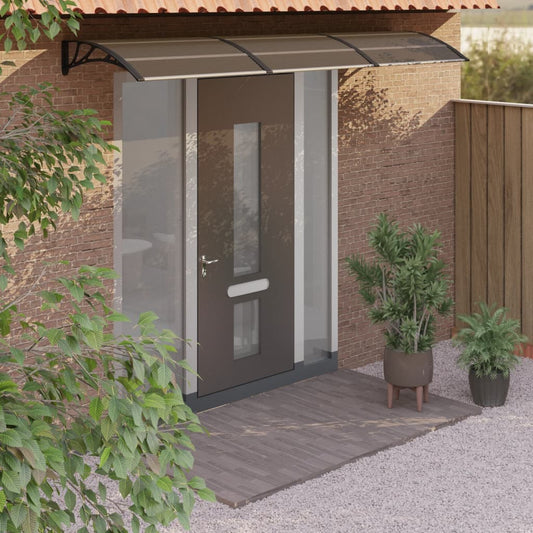 vidaXL Door Canopy Black 300x80 cm Polycarbonate