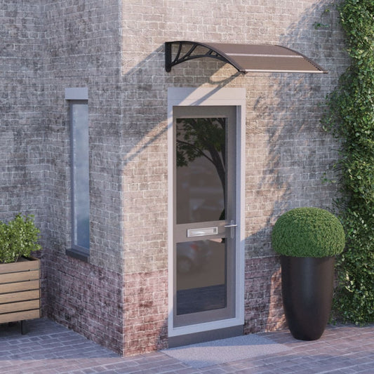 vidaXL Door Canopy Black 100x80 cm Polycarbonate