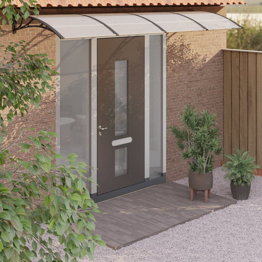 vidaXL Door Canopy Black 350x100 cm Polycarbonate