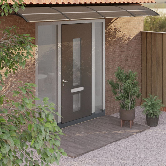 vidaXL Door Canopy Black 400x80 cm Polycarbonate