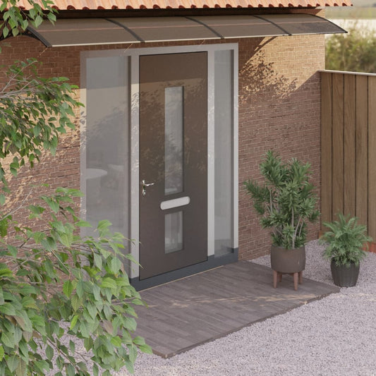 vidaXL Door Canopy Black 400x100 cm Polycarbonate