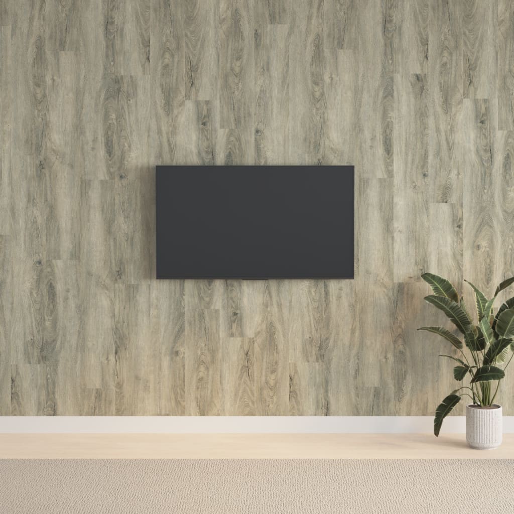 vidaXL Wall Panels Wood Look Grey PVC 2.06 må_
