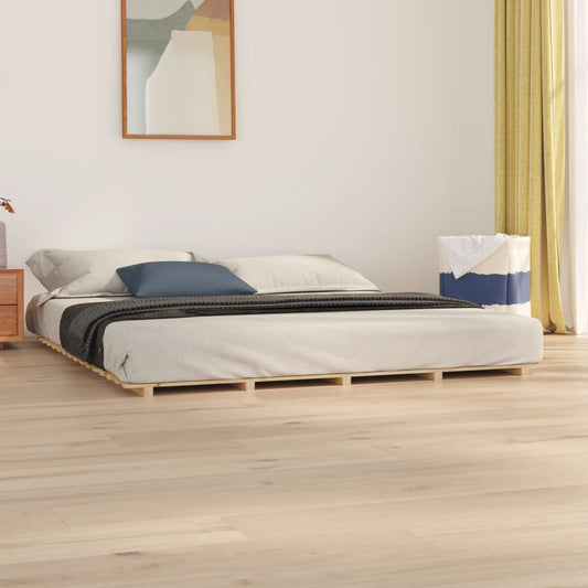 vidaXL Bed Frame 160x200 cm Solid Wood Pine