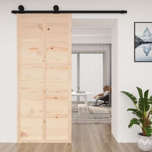 vidaXL Barn Door 90x1.8x214 cm Solid Wood Pine