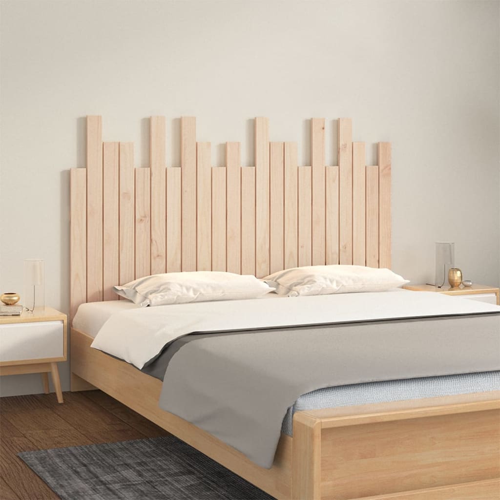 vidaXL Wall Headboard 140x3x80 cm Solid Wood Pine
