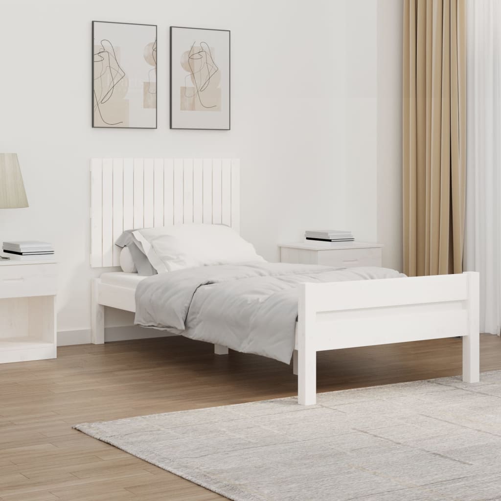 vidaXL Wall Headboard White 95.5x3x60 cm Solid Wood Pine
