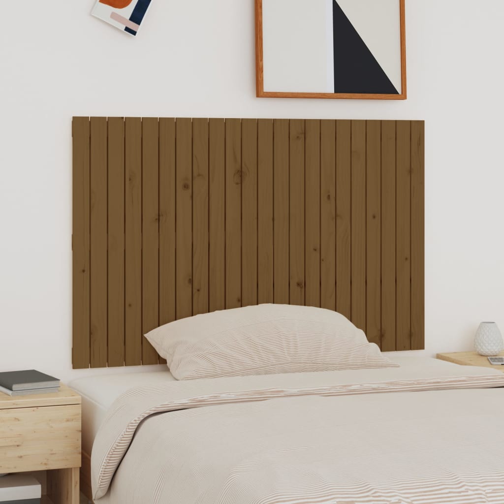 vidaXL Wall Headboard Honey Brown 140x3x90 cm Solid Wood Pine