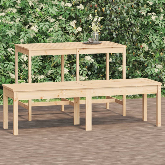vidaXL 2-Seater Garden Bench 159.5x44x45 cm Solid Wood Pine