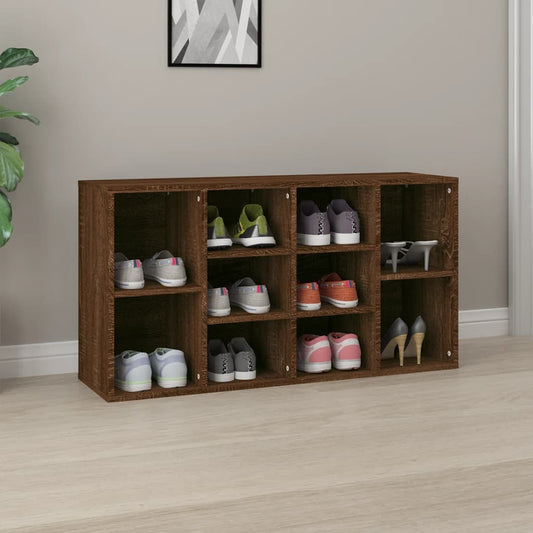 vidaXL Shoe Bench Brown Oak 103x30x54.5 cm Engineered Wood
