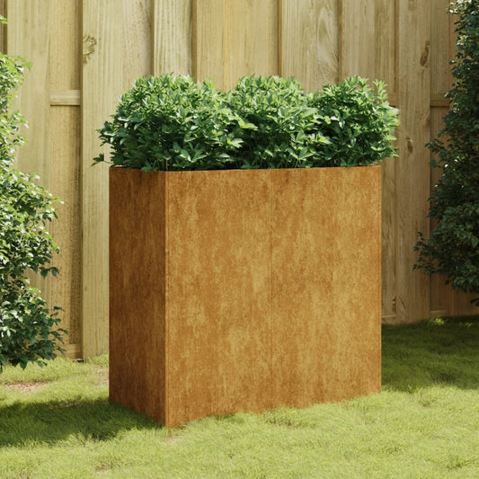 vidaXL Planter 80x40x80 cm Corten Steel
