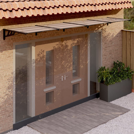 vidaXL Door Canopy Black 396x90 cm Polycarbonate