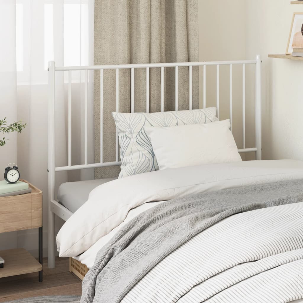 vidaXL Metal Headboard White 107 cm