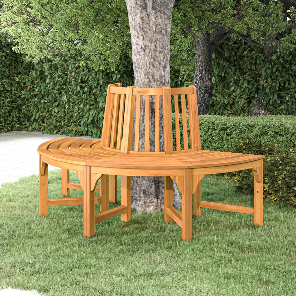 vidaXL Half Round Tree Bench Ì÷160 cm Solid Wood Eucalyptus