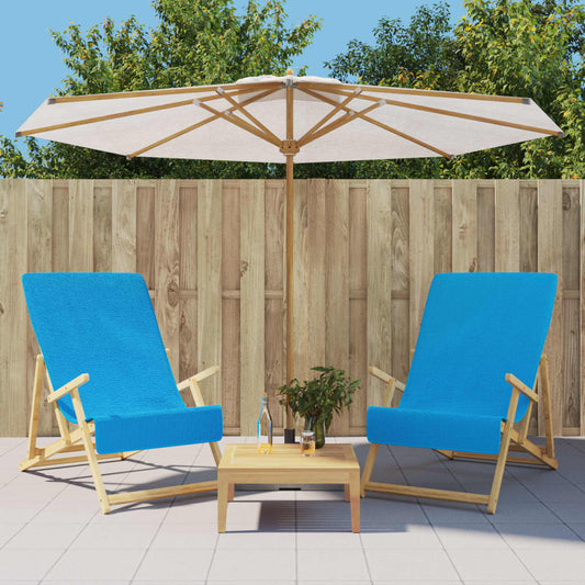 vidaXL Beach Towels 2 pcs Turquoise 60x135 cm Fabric 400 GSM