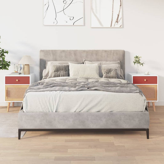 vidaXL Bedside Cabinets 2 pcs White 40x30x55 cm Engineered Wood