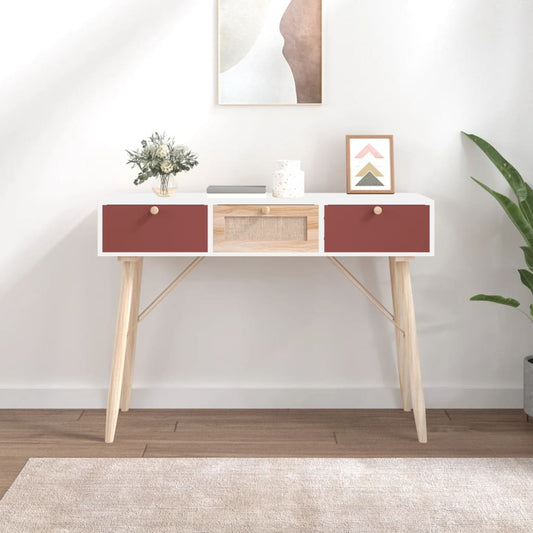 vidaXL Console Table with Drawers 105x30x75 cm Engineered Wood
