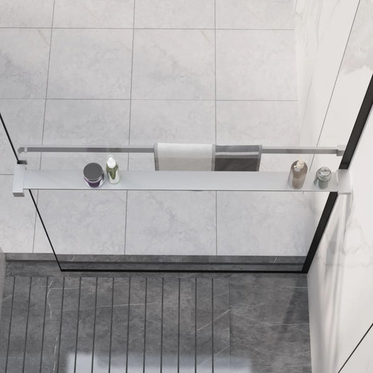 vidaXL Shower Shelf for Walk-in Shower Wall Chrome 90 cm Aluminium