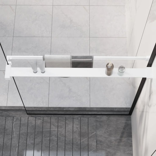 vidaXL Shower Shelf for Walk-in Shower Wall White 80 cm Aluminium