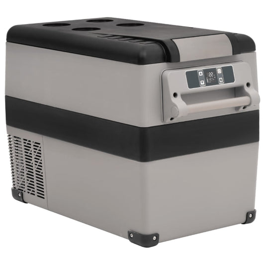 vidaXL Cool Box with Handle Black and Grey 35 L PP & PE