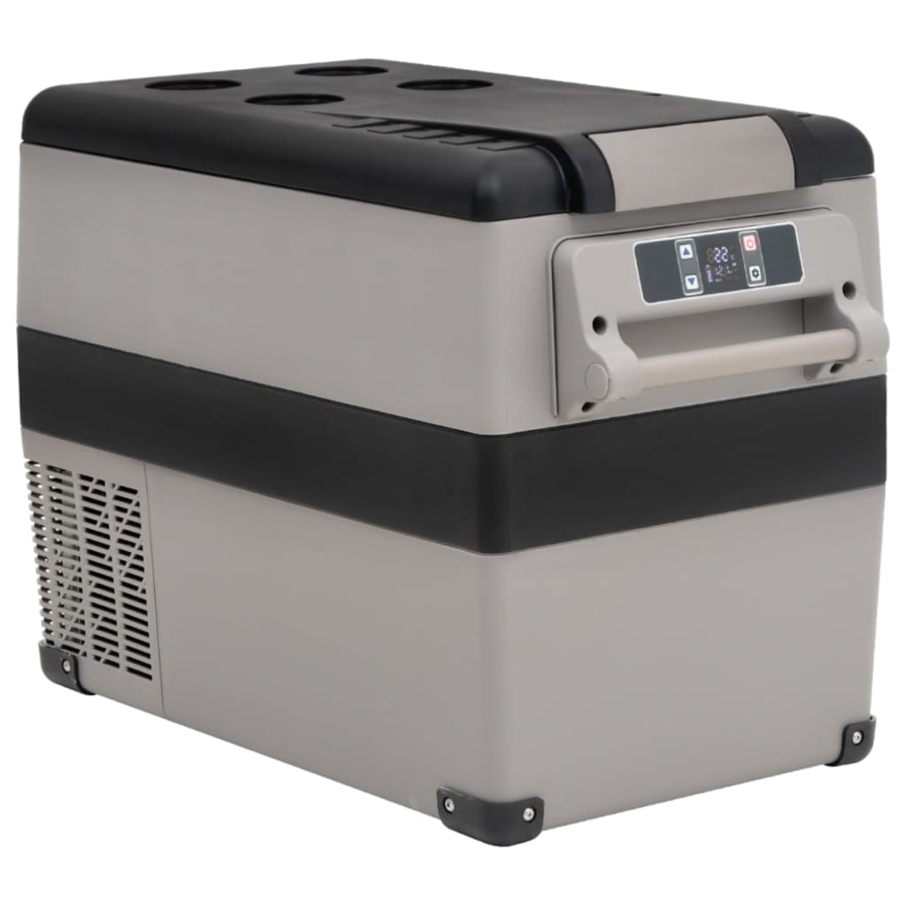 vidaXL Cool Box with Handle Black and Grey 45 L PP & PE
