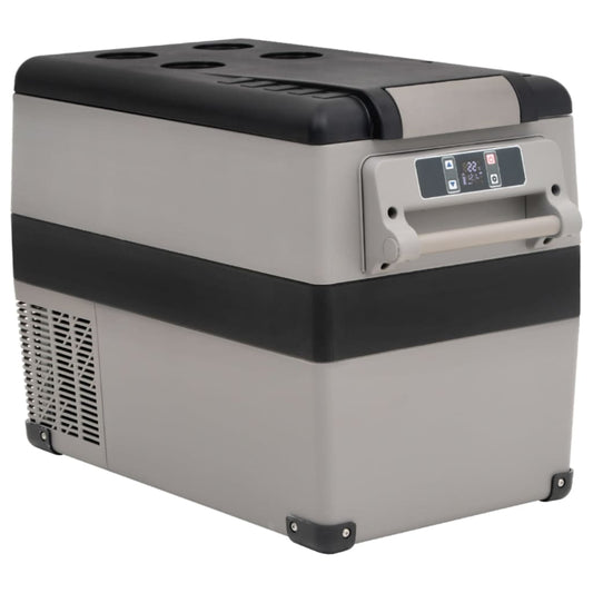 vidaXL Cool Box with Handle Black and Grey 45 L PP & PE